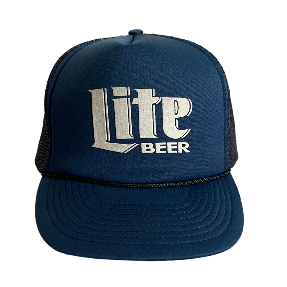 80s Vintage Miller Lite Promo Rope Hat Gem